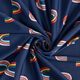 Abstract rainbows swimsuit fabric – navy blue,  thumbnail number 3