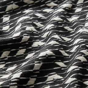 jacquard knit geometric pattern – black/white, 