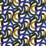 Decor Fabric Half Panama retro whorls – white/dark green,  thumbnail number 1