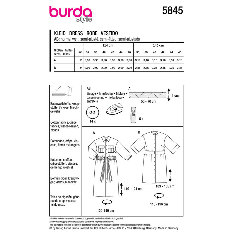 Dress | Burda 5845 | 36-46,  image number 9