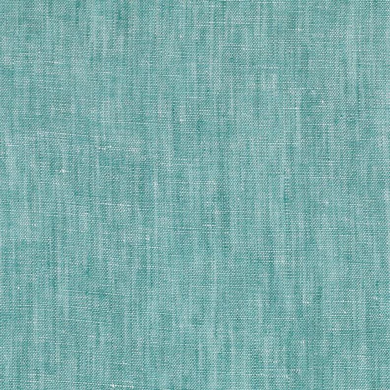 Mottled pure linen – aqua blue,  image number 7