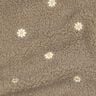 Teddy Fur Embroidered Flowers | Poppy Fabrics – dark taupe,  thumbnail number 2