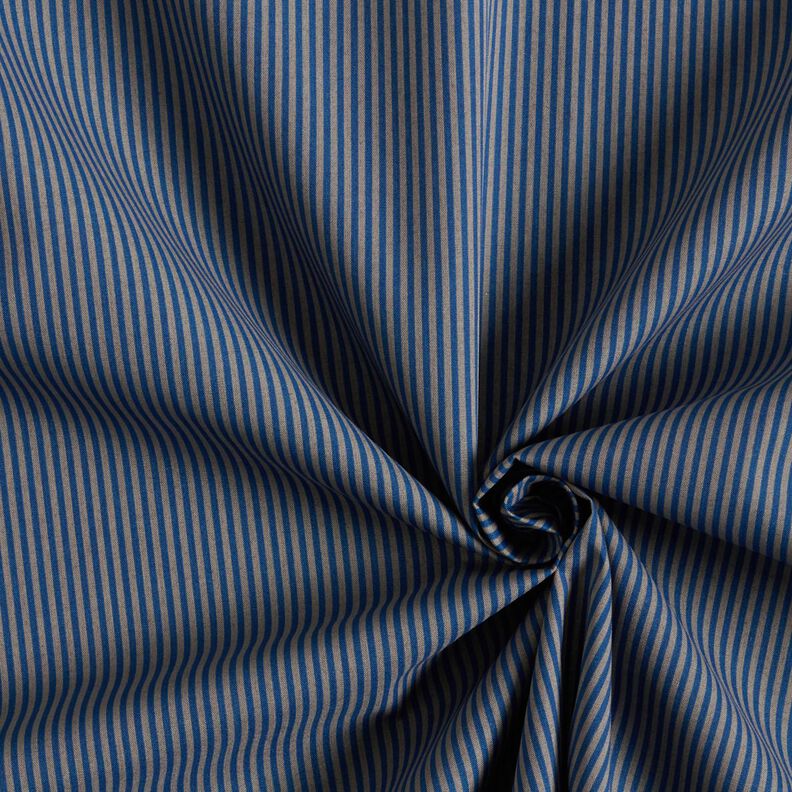 Shirt fabric vertical stripes – blue/grey, image number 3