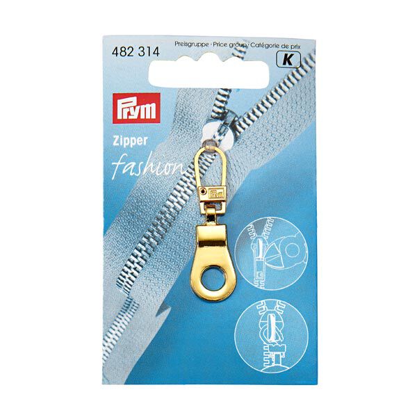 Eyelet fashion zip [ 41 x 12 mm ] | Prym – gold metallic,  image number 2