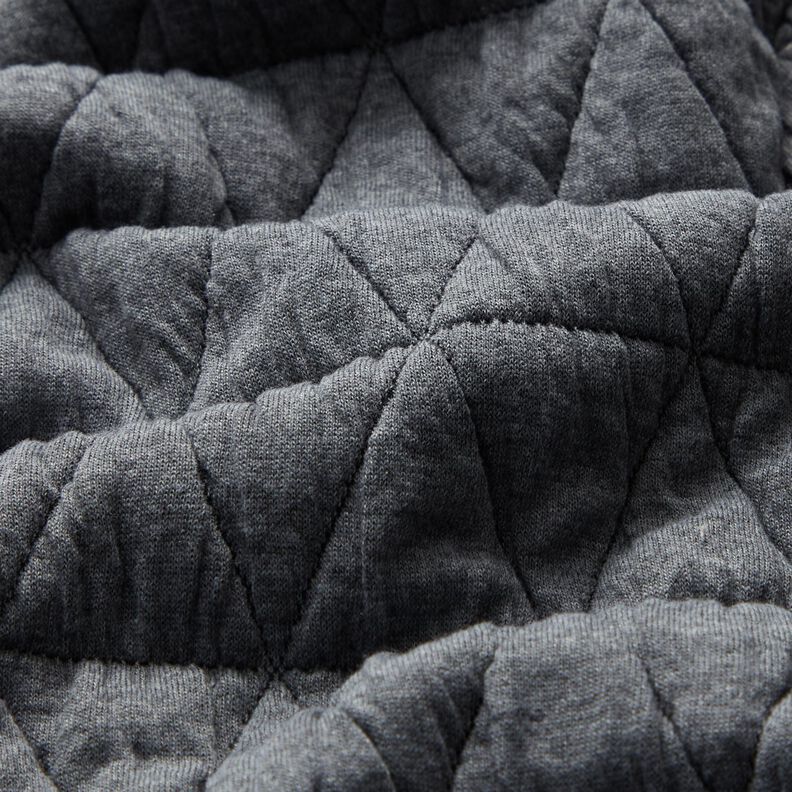 Quilted jersey diamonds – grey,  image number 2