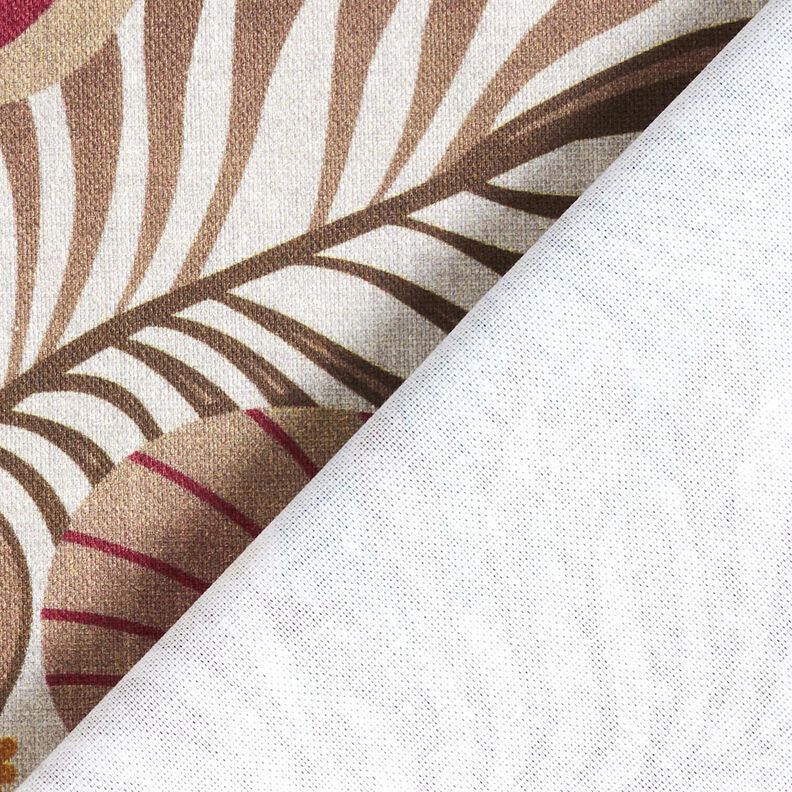 Decor Fabric Half Panama floral picture – natural/blue, image number 4