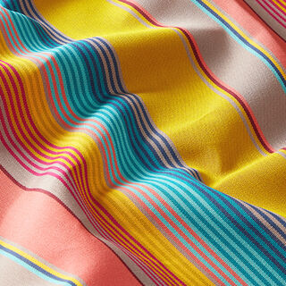 Outdoor Fabric Canvas Stripes – salmon/mustard, 