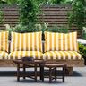Outdoor Fabric Canvas Block Stripes – sunglow/ivory,  thumbnail number 6