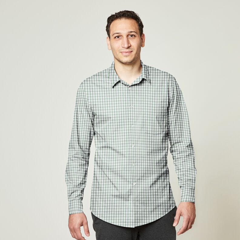 Cotton Vichy check 0,5 cm – sage/white,  image number 8