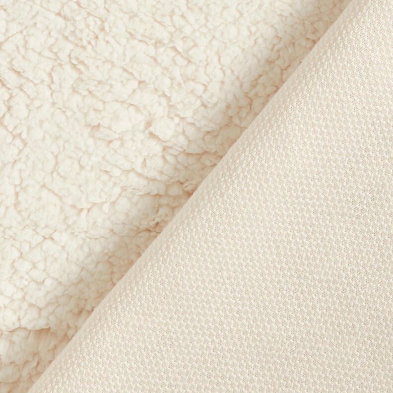 cuddly teddy fur fabric – offwhite,  image number 4