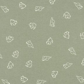 Waffle Jersey Baby Elephants – greige, 