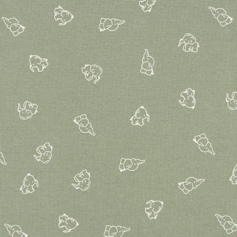 Waffle Jersey Baby Elephants – greige, image number 1