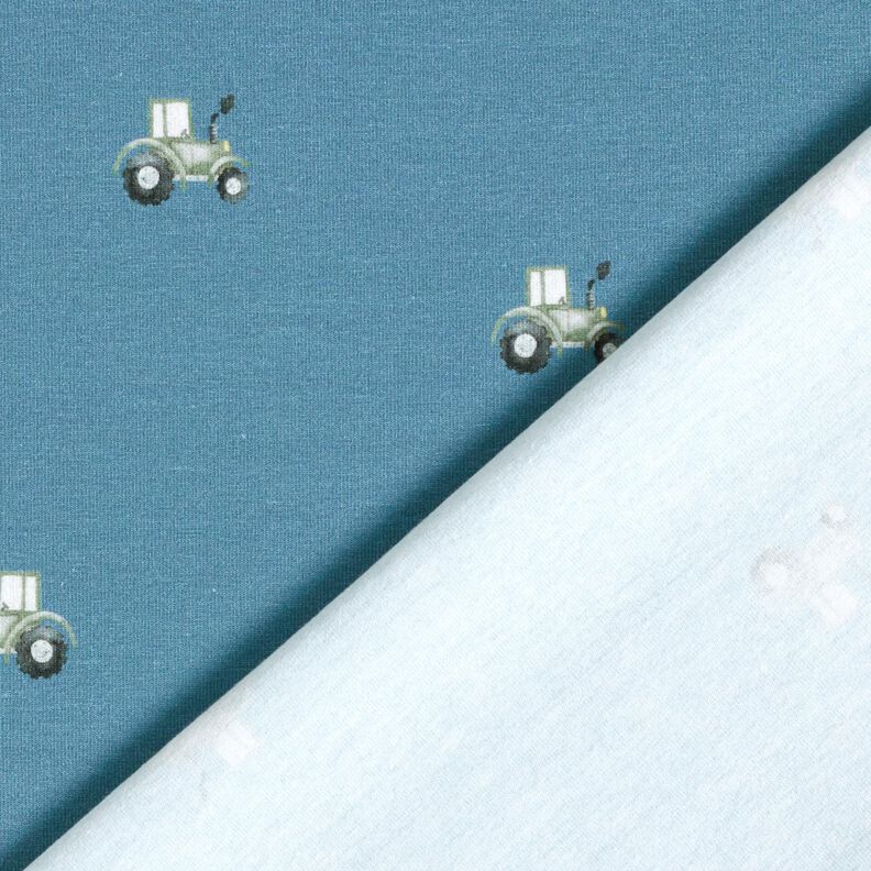 GOTS Cotton Jersey Tractor Digital Print – denim blue,  image number 4