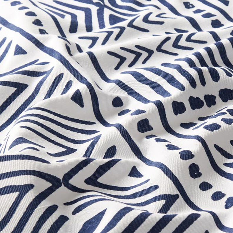 Canvas Decor Fabric Ethnic – navy blue/white,  image number 2