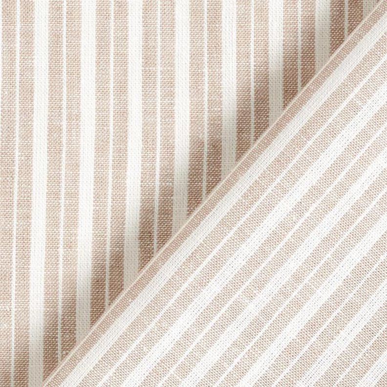 Linen Cotton Blend Wide Stripes – beige/offwhite,  image number 4