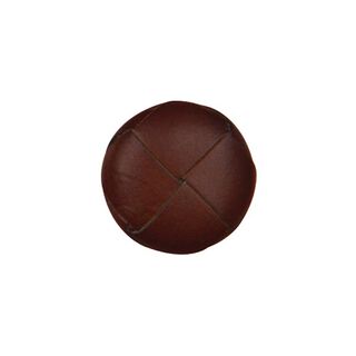 Leather Button  – dark brown, 