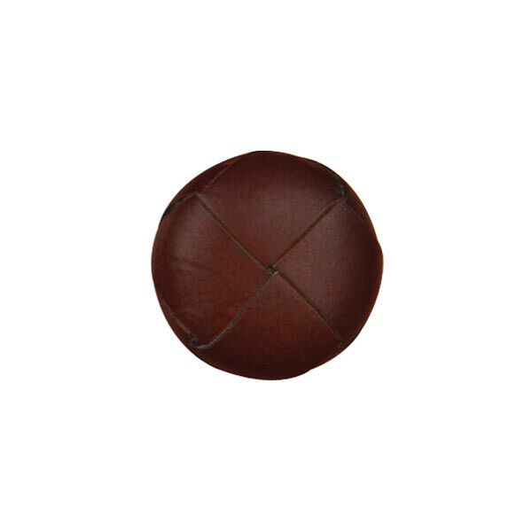 Leather Button  – dark brown,  image number 1