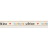 Handmade with Love Ribbon [ 15 mm ] – offwhite/brown,  thumbnail number 2