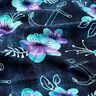 Cotton Jersey Maritime Blossoms | Glitzerpüppi  – midnight blue/ice blue,  thumbnail number 2