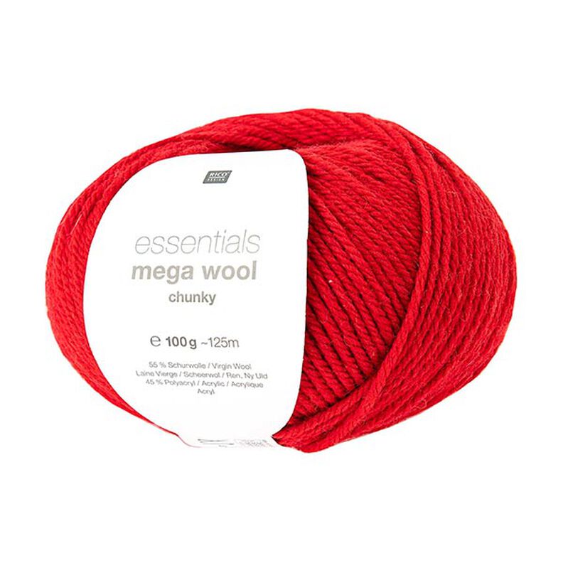 Essentials Mega Wool chunky | Rico Design – red,  image number 1