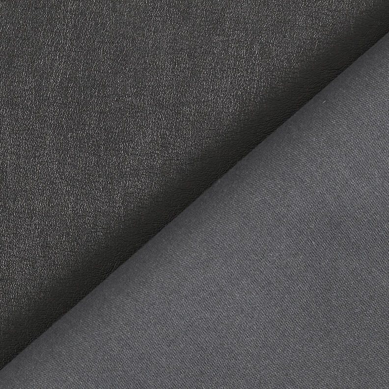 Plain lightweight faux leather – black,  image number 4