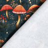French Terry magical mushroom forest Digital Print – dark green,  thumbnail number 4