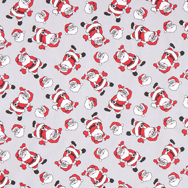 Decor Fabric Canvas Cheery Santa – light grey/red, image number 1