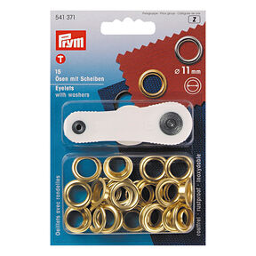 Eyelets and washers [Ø 11 mm] | Prym – metallic gold, 