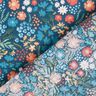 Cute flowers organic cotton poplin – ocean blue,  thumbnail number 4