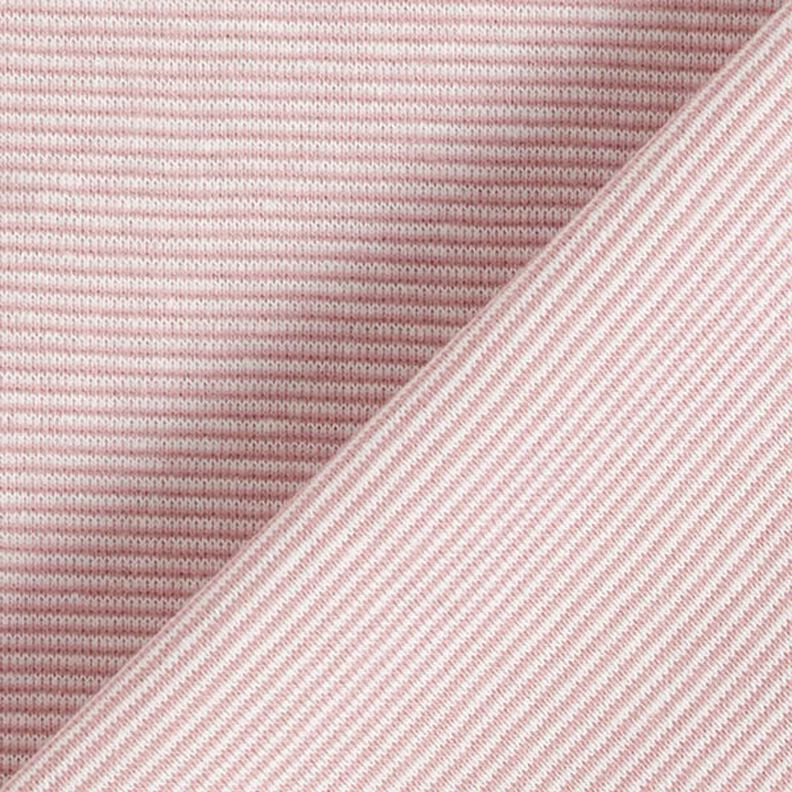 Tubular cuff fabric narrow stripes – dusky pink/offwhite,  image number 3