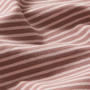 Narrow Stripes Cotton Jersey – light dusky pink/dark dusky pink | Remnant 80cm, 