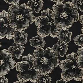 Jacquard 3D-effect flowers – black/almond, 