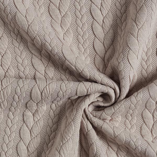 Cabled Cloque Jacquard Jersey – beige,  image number 3
