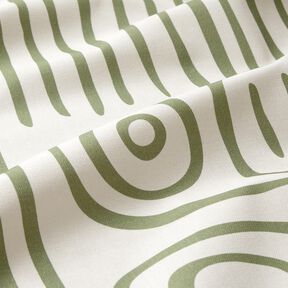 Decor Fabric Half Panama abstract striped pattern – pine/natural, 