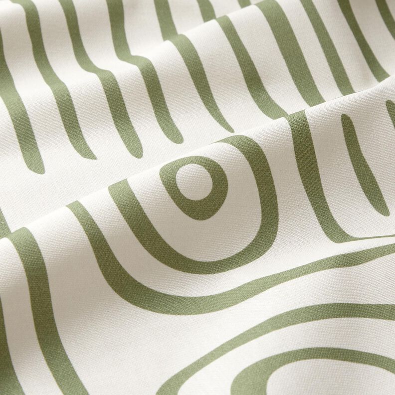 Decor Fabric Half Panama abstract striped pattern – pine/natural,  image number 2