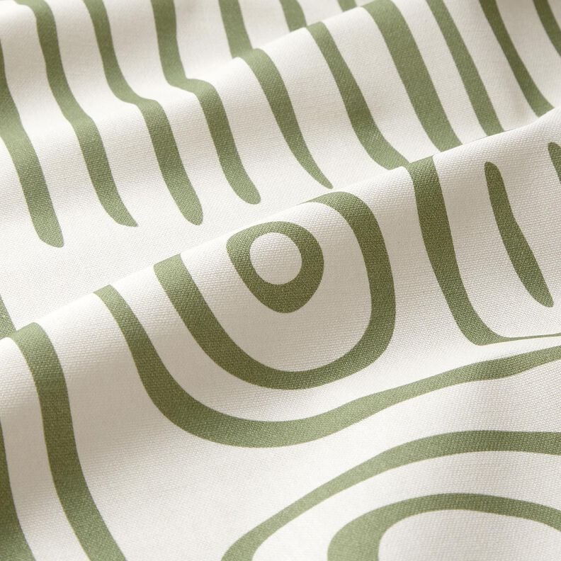 Decor Fabric Half Panama abstract striped pattern – pine/natural, image number 2