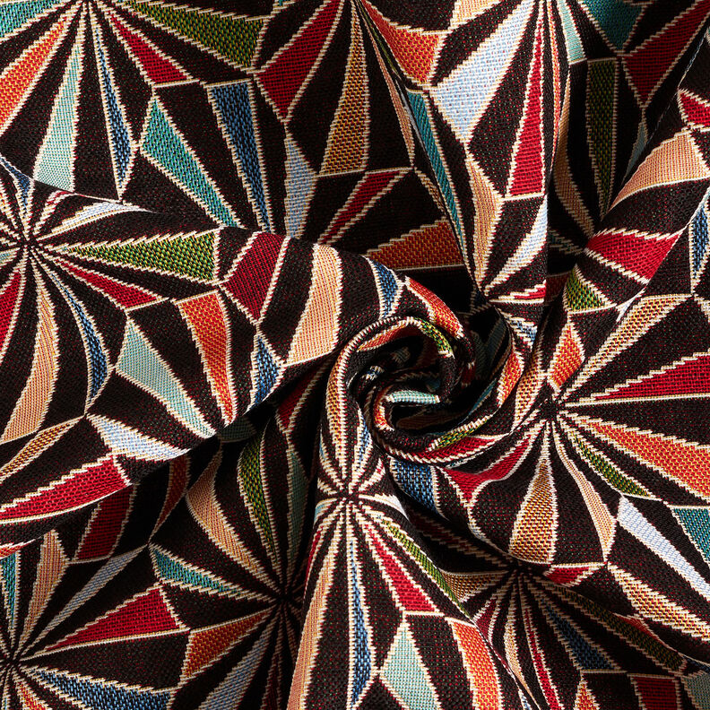 Decor Fabric Tapestry Fabric diamonds – black/green,  image number 3