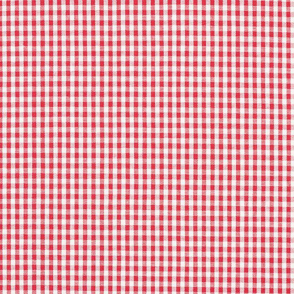 Gingham Stretch Cotton – red/white,  image number 1