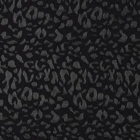 Leopard print viscose fabric – black, 