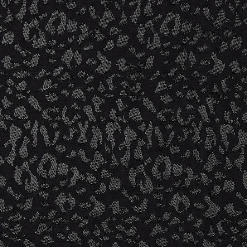 Leopard print viscose fabric – black,  image number 1