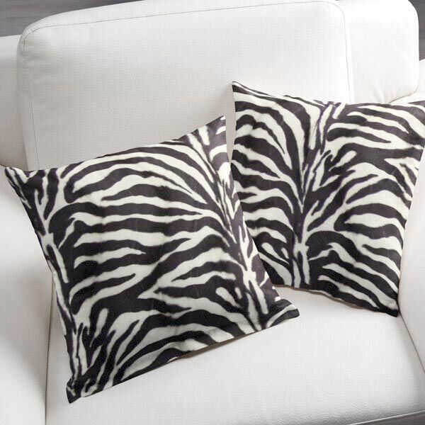 Imitation fur zebra – black/white,  image number 6