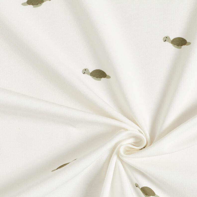 Cotton Jersey small turtles – offwhite,  image number 3