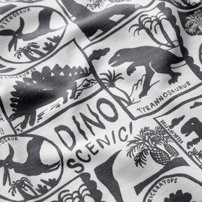 Cotton Jersey Dinosaur patches | by Poppy white/anthracite, 
