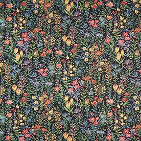 Decor Fabric Tapestry Fabric Small flowers – black, 