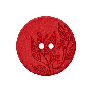 Recycled 2-Hole Hemp/Polyester Button – chili, 