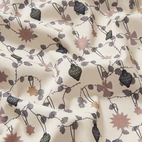 Cotton Poplin Scandi tree decorations – light beige, 