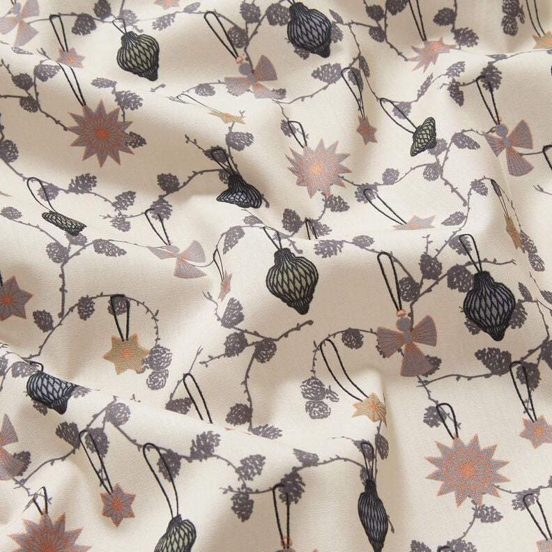 Cotton Poplin Scandi tree decorations – light beige, image number 2