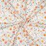 Double Gauze/Muslin Colourful Floral Meadow Digital Print | Poppy Fabrics – ivory/peach orange,  thumbnail number 3