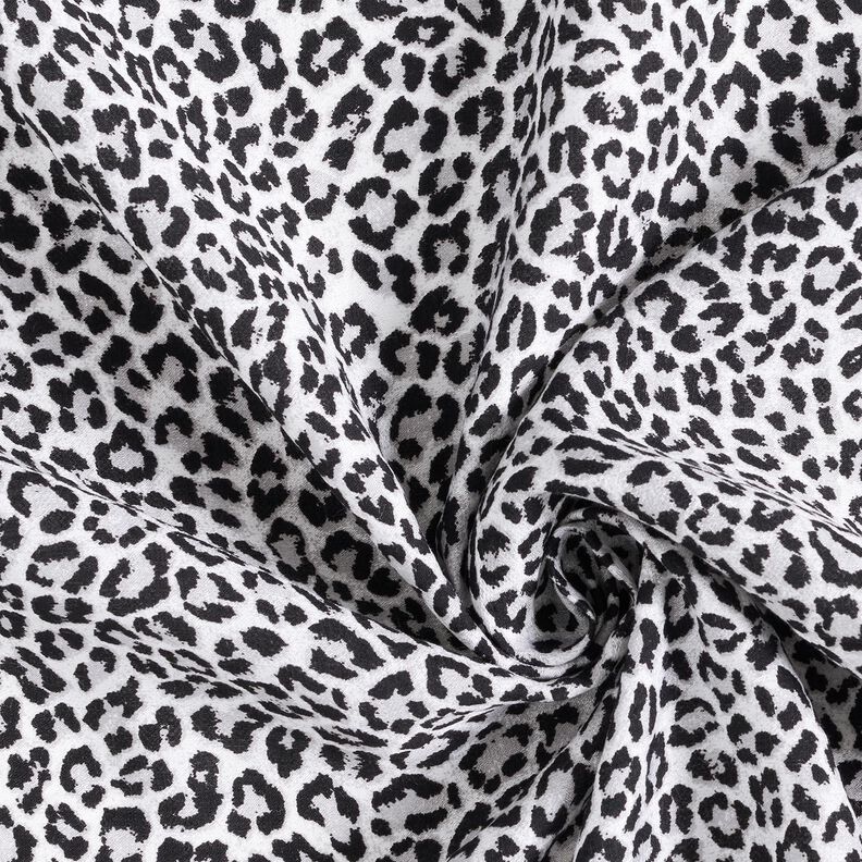 Leopard print viscose blend – grey,  image number 3