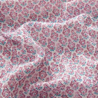 Lightweight crepe floral ornaments – white, 